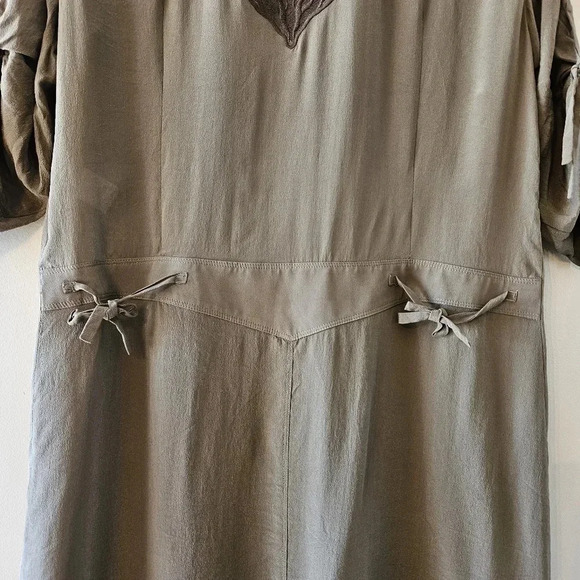 Maryan Mehlhorn Silk Green Quarter Sleeve Mini Dress Size Small. - Picture 14 of 16
